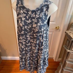 Loft Women’s Sleeveless Floral Print Dress SZ S